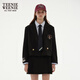 Teenie Weenie Bear Blazer Women's Autumn and Winter College Style Casual Small Single-breasted Small Blazer Women's Black M (165)