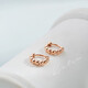 Tanhai 18K Rose Gold Ear Bone Ring K Gold Earrings Earrings Mini Small Earrings Smooth Roller Ball Fashion 18K Rose Gold Single 6MM