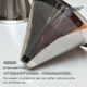 Coffee filter paper funnel 304 stainless steel coffee filter 1200 mesh hand brewed coffee filter funnel double layer free small size 1-2 cups without base 1200 mesh double layer filter