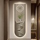 Kleine Maluhr Moderne Licht Luxus -Eingangsdekoration Maluhr Wanduhr Wohnzimmer Beleuchtung Zifferblatt Corridor Treppe Ecke Hintergrund Wandhänge Malerei DQ6210 [Dial Plus Licht - Plug -in -Modell] 35 Zoll [30*90 cm]