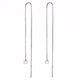 Guanpuge Fat Donglai same style pt950 platinum ear wire PT950 square women's long niche earrings earrings new trendy ear square ear wire