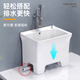 Suse wash mop pool high-foot balcony bathroom mop pool household ceramic floor basin four-legged mop pool sink 45*38*41 with overflow Taiwan controlled drain
