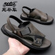 
Classic Car (WECKER) Hong Kong high-end genuine leather sandals men's soft sole exterior beach shoes men 2025 new casual dual-purpose sandals men 9923 brown beach shoes counter 38