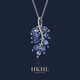 CHAUIYIN Chaoyin 925 silver tanzanite necklace women's sapphire pendant light luxury versatile clavicle chain fashion accessories tanzanite tanzanite necklace