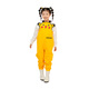 Zailu children's water play one-piece waders, kindergarten waterproof clothes, fishing tools and equipment, fishing wading rain pants, beach children's pick-up yellow cartoon overalls 40, one size fits all size 26, shoe inner length 17cm