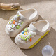 Pig Dad Children's Slippers Girls 'Hole Shoes Summer Home Interior Non-Slip Medium et Grands Children's Boys portent des pantoufles à l'extérieur de 36