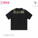 Ximuyao Harsh y cruel American Alphabet Plant Flower Camiseta redonda de manga corta para hombres y mujeres Summer S1048# Black M