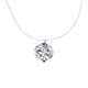 DidiZooS925 silver mossanite necklace transparent fishing line round bead zircon pendant female small fresh collarbone chain A673_zircon 8M 925 silver