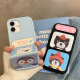 雅见秋冬可爱西高地适用苹果16手机壳翻盖iPhone16pro折叠支架15pro韩系简约软壳14全包防摔保护套情侣 【蓝色 西高地企鹅】翻盖支架壳 iPhone 16