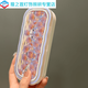ins少女心韩版可爱郁金香学生眼镜盒女透明便携式高颜值抗压 粉色