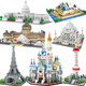 LEGO 2024 Новые строительные блоки 8-12-летних мальчиков в мире, создавая адские игрушки Эйфелевой башня Дали, знаменитость Эрхай-3884 Декоративный свет.