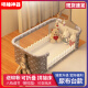 
YIUDS crib newborn multi-function shaker movable and spliced ​​adult bed baby sleeping artifact diaper table diaper table - mosquito net + mattress + universal wheel - folding