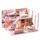 Jugar a la casa TOMA COCENIENCIA Tienda de la niña para niños Princesa Regalo de cumpleaños Mini Mini Simulación Simulación Villa Baby Time + Light + Hool Glue + Cover
