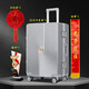 
Not stopped. Retired souvenir set 20-inch silver-gray suitcase + crystal ornament A-style + red ribbon WZHL-15913