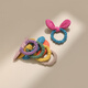 Chimera (CHIMERA) 5-piece children's bunny ear hair ties, ponytail rubber bands that do not hurt hair, hair ropes, hair accessories, birthday gifts for girls