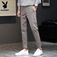 Playboy (Playboy) Casual Hosen Herren kleine Hosen 2025 Frühling neuer Trend Baumwolle schlanke Füße Hosen Männer 1502 Schwarz [Kronenhose] 30 [116-120jin [Jin gleich 0,5 kg]]
