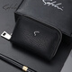 SATCHI card bag genuine leather ID bag first layer cowhide coin purse new product gift AET03586-9H black 1 piece