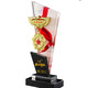 
Not stopped. Retired souvenir set 20-inch silver-gray suitcase + crystal ornament A-style + red ribbon WZHL-15913