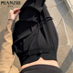 Coton New Chinese Narrow Version Chinese Pantalon tombant pour les femmes au printemps et à l'automne Été Nouveau petit pantalon décontracté à jambe large [840 de haute qualité 30,5] l 105-115Jin [Jin est égal à 0,5 kg]