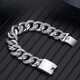 Guanpu Pavilion Fat Donglai's same style men's platinum bracelet, platinum domineering Cuban chain, men's Korean style hip-hop trendy personalized silver jewelry, fashionable, measure the wrist circumference tightly and add two centimeters, just right