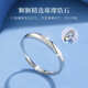 Lao Fengxiang's pure silver ring for women to express love, wedding anniversary gift for girlfriend and wife's birthday, pure silver intertwined ring-female
