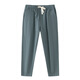 Coton aclosmil et pantalon décontracté en lin pour hommes, pieds attachés de grande taille, pantalon recadré, pantalon large en lin lâche en été, pantalon harem de style chinois, hommes, k800 kaki m
