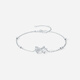 Saturday Fortune (ZLF) pt950 platinum bracelet women's fashion shiny bow bracelet for girlfriend 16+3cm-2.29g