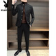 Playboy (PLAYBOY) New Chinese style national style men's tunic casual suit stand collar suit jacket men's 2025 new high-end single suit 4234# gray suit---with shipping insurance 2XL 130-145Jin Jin equals 0.5 kg