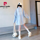 Pierre Cardin (Pierre Cardin) Girls Summer Sun Protection Veste Ice Suit Silk Big Children's Big Children Summer Shorts à la mode