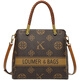 Calculat/Keenck Lederbeutel für Frauen 2025 Neue Kapazität Vielseitige tragbare Muscheltasche Mode One-Shoulder Diagonal Straddle Bag Große Blume/Braun [Goddess Day Geschenk schreiben Begrüßungskarte]