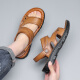 Huili Sandals Herren Fußschuhe vielseitige Männerschuhe Strandschuhe atmungsaktive Hausschuhe WSL (WZ) -1390 Gelbbraun 40 40
