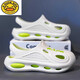 G.Duckkids Sandalias de niños Summer 2025 Nuevo estilo de zapatos de agujeros para niños para ropa al aire libre y riego Sandalias de playa de Baotou para niños impermeables blancos y verdes [actualización] 28 tamaños