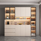 
Solid wood side cabinet high cabinet modern simple wall integrated dining storage cabinet living room wine cabinet entrance cabinet can be customized style 12240*40*220 solid wood ecological board