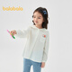 Balabala children's shirt girls 2025 spring new baby children's long-sleeved tops large lapel shirt 208125102001