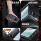 形物适用华为matex5手机壳 华为matex5/x3保护套典藏版 侧滑无障碍素皮中轴铰链保护商务高档皮套-黑色