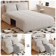 Linpaisen smart electric sofa bed small apartment dual-purpose foldable multi-function living room bedroom study single double sofa bed sky blue 1.2 meters electric latex model + high-quality cotton linen