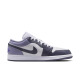 耐克（NIKE）Jordan官方耐克乔丹AJ1板鞋男子运动鞋夏季低帮缓震轻便553558 145白/薄雾灰蓝/暗蓝灰/彗星紫 45