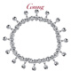 GsunG platinum PT950 bracelet for women with moissanite elastic rope bracelet platinum ball bracelet moissanite small bell Calculated according to the gold price in the store that day