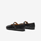 Bata Mary Jane Sheepskin Buch Frauen 2025 Spring Retro Gabing Muster Schafkinne weiche Einzelschuhe Auo01aq5 Black 38