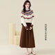 Jinju New Year Red Product 100% Sheep Wool Autumn and Winter New Round Neck Ethnic Style Sweater Women's Cardigan Mika L