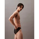 Calvin Klein Herren Sport Shipies Spitze Tanga Tanga Elastischer Logogürtel atmungsaktiv bequem NB3857 Schwarz - 1 m