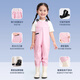 Jiangonggonghai clothing children's jumpsuit, outdoor children's waders, waterproof wading overalls and shoes to catch fish and catch the sea on the beach. Candy powder jacket + overalls / free storage bag 30 yards | It is recommended to take one size up for your daily shoe size