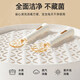 贝肽斯宝宝勺子学吃训练自主进食辅食勺弯曲婴儿吃饭叉勺餐具套装 【升级PPSU弯叉勺】莫洛白