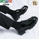 Cartelo Lederschuhe für Herren Sommer Neue britische Business Formale Kleidung Rundes Zehen Schwarzes Lackleder Hochzeitsbräutigam Beste Schuhe 15276 Schwarz -Weiß 38 Standard Lederschuhgröße