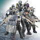 Xiangjun Blocs Blocs Special Police Soldier Doll Model Multi-Move Joint Assembly Figly Set Boy Toy Gift XJ-9902 Lightning Police spéciale 8 poupées + Armes