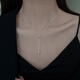 Xiangnan 999 sterling silver water drop clavicle chain niche design light luxury high-end new necklace popular female birthday gift ins 999 silver water drop necklace