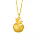 Chi Pan's new 999 pure gold peace fruit necklace for women gold apple pure gold pendant 18k gold Christmas Eve Christmas gift gold peace fruit gift silver gold-plated necklace