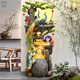 Pupan -Öffnungsornamente fließen und Bodenbelag Ornamente Leichte Luxus Wohnzimmer Fengshui Rad Pfauen Verdienen Geld Rockery Brunnen Wasser 9926 Kleine 106 cm