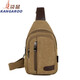 Кенгуру (кенгуру) сумка мужская сумка для грудной клетки Canvas Bag Сумка мешка мужская сумка для плеча корейская версия маленькая рюкзак повседневная сумка талии черная оксфордская ткань с отверстием для наушников 9903