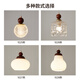 Saleen Hill Light Luxury Gang Light Corridor Korridor moderne einfache Treppe Eingang Eingangseingangsbalkon Lampe Französische Kristalllampe kleine Kronleuchter 2025 9227 reguläres Modell - Drei -Farben -Lichtwechsel